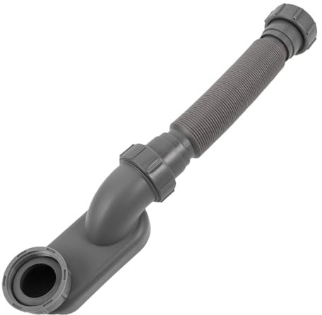 HOMSFOU Schlauch Für Waschbeckenabfluss Flexibles Ablaufrohr Geeignet Für Waschmaschine Badewanne Dusche Aus Robustem Kunststoff Mit Zubehör Für Badezimmer Und Küche