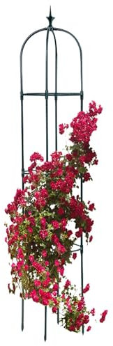 Qfdiwr Garten Rankobelisk - Pflanzenstütze Obelisk Klettergerüst, Garten Obelisk Rankhilfe, Rosen Rankgitter, Rosenbogen Rankgitter, Spalier Rankgitter Kletterhilfe Für Kletterpflanzen Blumen
