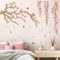 milaosk Adesivi Murali Fiori Rosa Rami Uccellini Farfalle Adesivi da Parete Auto-adhésif Adesivo Muro Decorativo per Pareti di Soggiorno e Camera da Letto Camera dei Bambini