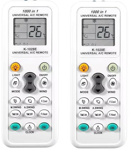 Meyson 2 Telecomando universale per codifica dell'aria Telecomando con tutte le funzioni come timer, modalità, ritardo LED Compatibile con Mot Brad e modello del mercato