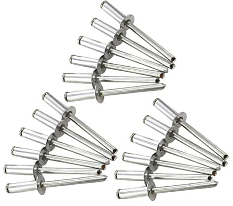 Ciieeo 50 Stück Stainless Steel Blindnieten Rundkopf Nieten für Möbel Einfache Installation Präzise Spezifikation Robust Langlebig für Heimwerker Modellbau