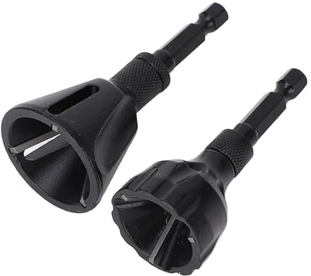Jeffergarden 2pcs Deburring Tool for Metal, Tungsten Steel Threaded Rod Cutter 3 Flute 1/4inch Thread Repair Tool 3 To 20mm 5 To 25mm