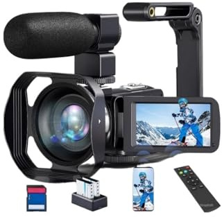 YVAAASIYC Videocamera professionale con sensore CMOS 4K UHD, Dual-Pixel CMOS AF, zoom ottico 15x e zoom digitale 600x for riprese video