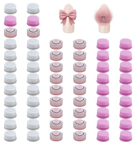 SUPERFINDINGS 60 Stück 3 Farben 12mm Drehende Nagel Charms Nageldesign Rotierende Charms Rotierende Kugellager Mini Kugellager Glatte Windmühle Zubehör für Basteln Schmuckherstellung