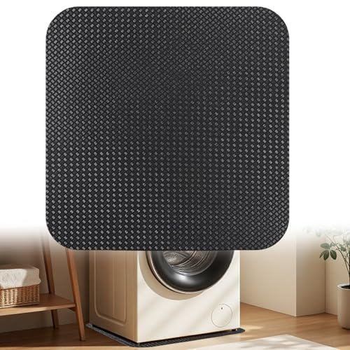 Antivibrationsmatte Waschmaschine 60 x 60 cm Beidseitig Rutschfest Antirutschmatte Waschmaschine Bodenmatte Kühlschrank, Unterkühlschrank Matten Trockner Waschmaschine