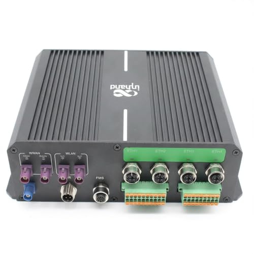 InHand Networks VG814 Gateway per veicoli industriali, router 4G LTE Cat 6, Dual SIM, Wi-Fi dual-band, 4x Gigabit Ethernet, certificazione ITxPT e E-mark, GNSS, supporto Python/Docker per la gestione