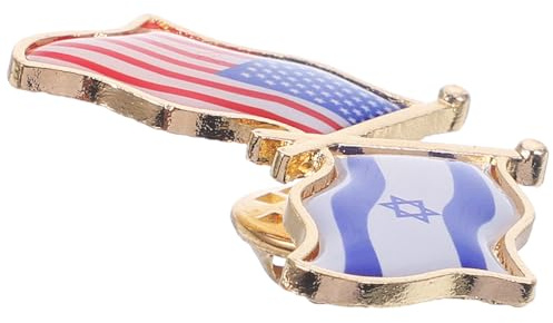 MAGICLULU Broche Commémorative de L'amitié en Alliage Épingle Drapeau Israël pour Vêtements, pour Fêtes Nationales et Anniversaires