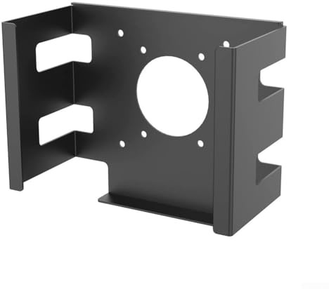 Système de montage sous bureau en métal pour Mac Studio Support pour ordinateur portable Rack de rangement en métal Gain de place Organiseur d'ordinateur portable Noir Support de moniteur