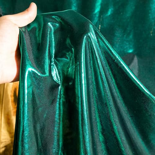 Glitzernder Baumwollstoff mit Hologramm-Effekt, 150 cm breit, schimmernder Metallic-Stoff (Meterware), ideal für Kleider, Polsterarbeiten und Bühnenkostüme.