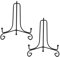 Tincogo (2 Piezas) Hierro Pantalla Soporte Negro Hierro Caballete para Libros de Cocina, Fotos, Platos Decorativos,Bowl,Placas, Tablets,6 Pulgadas