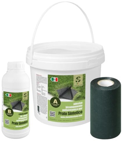 Banda di Giunzione + Colla Bicomponente per Prato Sintetico Banda 20cm x 10mt + 2,5kg colla STI