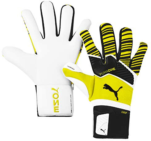 Puma Equipment - Torwarthandschuhe ONE Grip 1 Hybrid Pro TW-Handschuh GelbSchwarzWeiss 7,5 NEU
