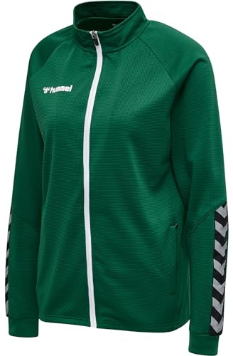 hummel AUTHENTIC Sportjacke Damen - Trainingsjacke & Laufjacke - Dünne Jacke für Sport, Fitness und Alltag - mit Reißverschluss, Taschen und Stehkragen - aus Polyester-Strickstoff