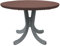 Planesium Premium Abdeckplane Gartentisch rund Abdeckhaube runder Tisch Abdeckung Schutzhülle Garnitur Gartenmöbelset Reißfest Atmungsaktiv Wasserdicht Ø 90cm x 15cm Kaffee Latte