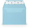 PAPERADO 75 Briefumschläge DIN C6 Haftklebung mit Seidenfutter Aqua gerippt Hell-Blau - 100 g/m² Kuvert ohne Fenster 11,4 x 16,2 cm - Umschläge mit breiter Verschlussklappe