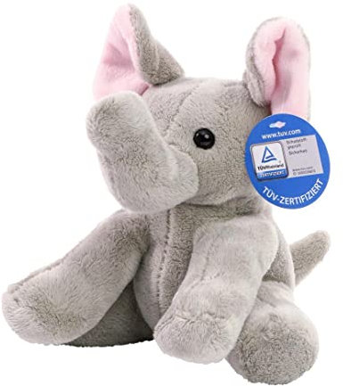 Minifeet Zootier Elefant Linus - Kuscheltier Plüschtier Stofftier Spielzeug - kuschelig weich - Geschenk für Baby Kinder Freunde Schulstart Einschulung | Höhe: 17,50 cm