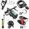 SODPE 8 Pack Bicycle Accessories, Bike Light Set USB Rechargeable, Water Bottle Holder, Bike Bag, Aluminum Bicycle Bell, Pump