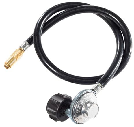 Blackstone Manguera y regulador de propano para tanque de 20 libras, parrilla de gas y plancha - Resistente a la intemperie y a la corrosión - Se extiende hasta 3 pies - 5471