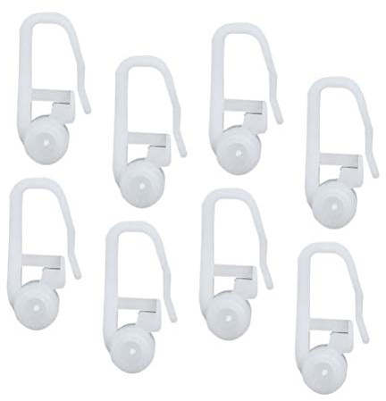50 Pz Ganci a per Binari per Tende Rulli per Tende Anelli per Tende a per Finestre Gancio a Soffitto Rulli del Cingolo Universale Anello Appeso Bianca