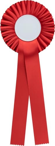 Fanshop Lünen Rosetten - Reiten - Pferde - Pferd - Schleifen - Pferdeschleifen (mit 5 cm Emblem) - Rot - Turnier - Turnierschleifen - Dressur - Springen -