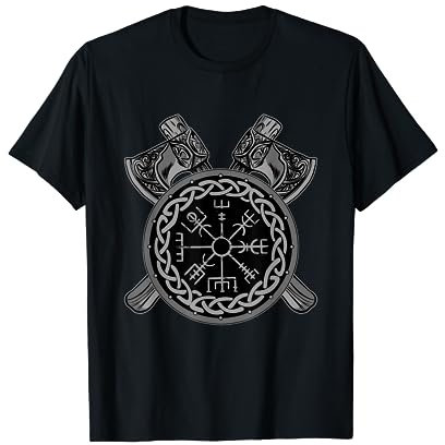 Vegvisir Wikinger Kompass der nordischen Mythologie mit Rune T-Shirt