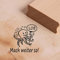 Stempel Spruch Mach weiter so - Motivstempel Krake Lob 28 x 28 mm