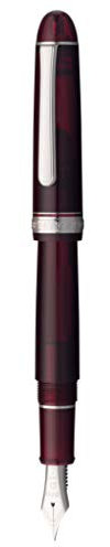 PLATINUM Japanischer Füllfederhalter #3776 Century Rhodium Bourgogne UEF/Rot / 0,18-0,24 mm/Handgefertigt/Feder aus 14-Karätigem Gold/mit Geschenkbox/Füllhalter