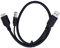 USB3.0 Power Data Cable，PVC USB-A to USB 2.0 + Micro B Y Type Male to Male Mobile Hard Disk Cable Computer Accessories，Strong Anti-Interference Ability，0.5 Meter Cable，for Mobile Hard Disk Black