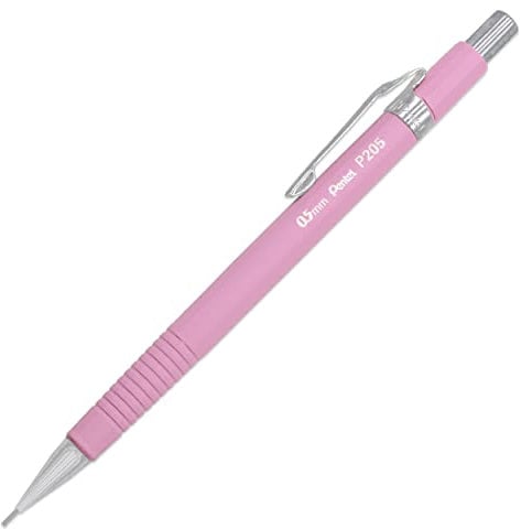 PENTEL Porte mines P200 SERIES, Pointe 0,5 mm, corps pastel rose