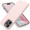 OTOFLY for iPhone 14 Pro Max Case Magnetic Silicone Shockproof Slim Thin Phone Case 6.7 inch (Chalk Pink)