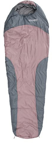 Lumaland Where Tomorrow Schlafsack Mumienschlafsack 230 x 80 cm - inkl. Packsack - 50 x 25 cm gepackt -für Outdoor Camping, Wandern, Backpacking - Rose