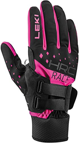 LEKI HRC Race Shark Handschuhe, Black-pink, EU 7,5