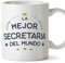 MUGFFINS Tazas para SECRETARIA mujer - En Español - Mejor del Mundo - 11 oz / 330 ml - Regalo original y divertido