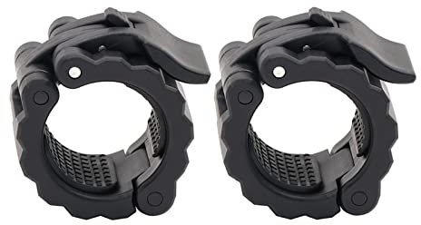 Langhantel Verschluss 50mm Hantelstangen Schnellverschluss Hantel Sicherung Hantelstange Klemme Barbell Collar Langhantel Klemmen Hantelverschlüsse Schwarz