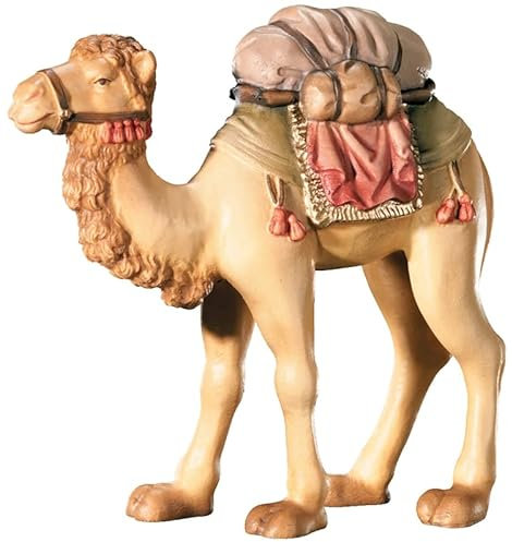 JS Garten Deko Krippenfigur Leonardo Kollektion Kamel Holzfigur Holzstatue Statue aus Ahornholz von Dolfi