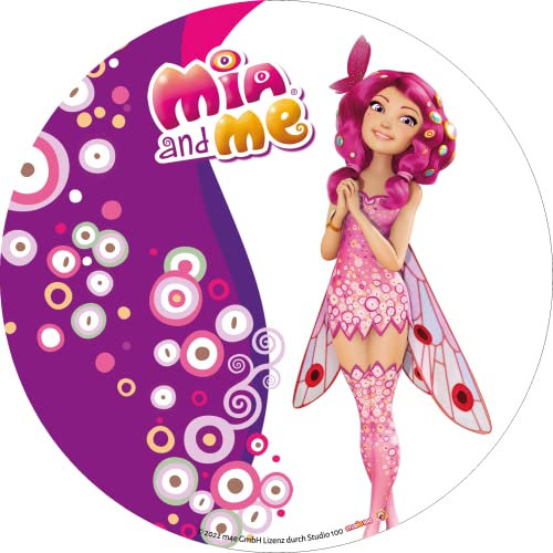 Tortenbild Mia and Me Mia lila 16 - 38 cm Rund (16 cm)