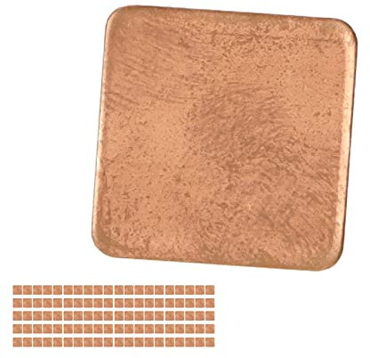 100 Teiliges Kupferpad Shim Thermal Kit, 401w/mk Wärmeleitfähigkeit, Kühlkörper Aus Reinem Kupfer für Desktop, Laptop IC Chips, Grafikkarten, CPU, VGA, RAM, VRAM, PS5, M.2 SSD(15 * 15 * 0,3 mm)
