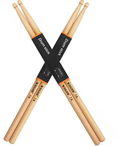 7A Paire de baguettes de batterie avec olives en bois d'érable