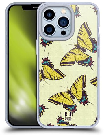 Head Case Designs Swallowtail Pattern Farfalle Custodia in Gel [Protezione di Grado Militare] Compatibile con Apple iPhone 13 PRO E Compatibile con MagSafe