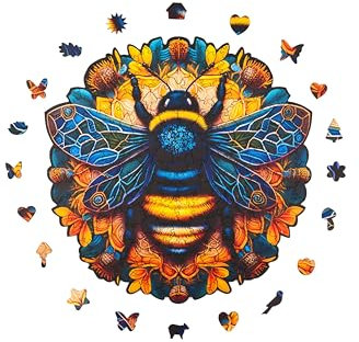 Milliwood Holzpuzzle - Abudance - 206 Teile - Puzzle Tiere ab 8 Jahren - Mandala Puzzle für Erwachsene und Kinder - Jigsaw Puzzle aus Holz 32x32 cm - Puzzle Puzzle Natur mit Holz Geschenkbox