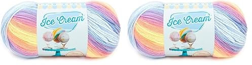 Lion Brand Yarn 923-220 Ice Cream Yarn, Parfait (Pack of 2)