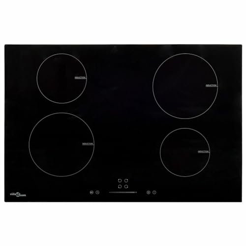Camerina Placa de inducción con 4 quemadores Control táctil 77 cm 7000 W Encimera Gas Natural Quemadores Cocina Gas