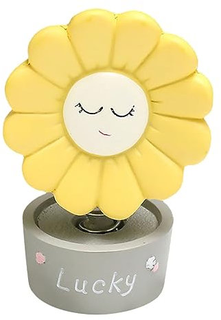 ABOOFAN Sonnenblume Wackelblume Auto 3 Stück Harz Ornamente Sonnenblumen Auto Dekoration Schüttelnder Kopf Blumen Wackelkopf Spielzeug Für Sonnenblumen Hochzeit Tisch Schreibtisch Dekoration Auto