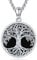 Collana Donna Argento 925, Collana Celtica Onice, Collana Albero della Vita Ciondolo Albero della Famiglia Gioielli Regalo per Donne Ragazze (J-Albero della Vita)