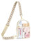 MoKo Station Genehmigte Tragetasche,Multi wasserdichte Handtasche Damen mit Einstellbarem Gurt, Statium Genehmigte Klare Breiftasche für Arbeit Sport Spiele und Konzerte, Weiß