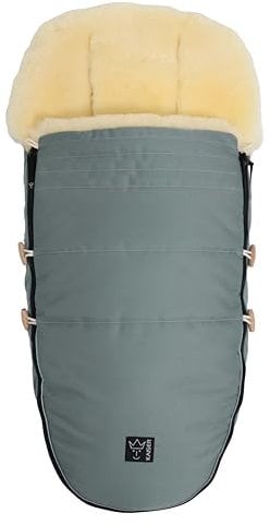 Kaiser 6544586 Lammfell Fußsack LOVE THE NATURE Farbe: slit green