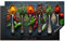 KitchenYeah© Protection Pour Plaque Induction 90x52 cm Deco Cuisine Protégé Cache De Cuisson Vitroceramique Épices - Cuillères - Béton - Poivre - Herbes