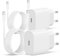 2Pack iPhone 15 16 Ladegerät mit Ladekabel, 20W USB C Power Adapter Schnellladegerät mit Schnellladekabel USB C 2M für iPhone 16 Pro/16 Pro Max/16 Plus/15 Pro Max/15 Plus, iPad, MacBook, Samsung