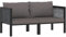 Willood 2-Sitzer-Sofa mit Auflage Anthrazit Poly Rattan