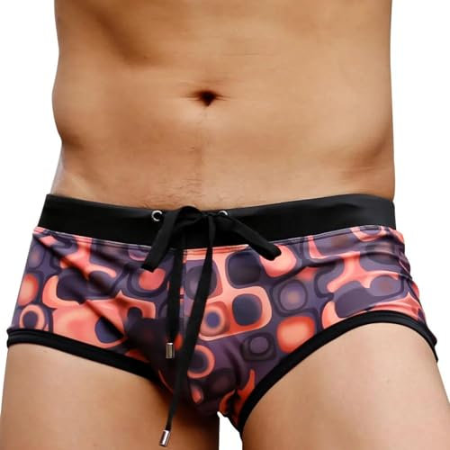 WOYUANSHA Badehose Boardshorts Schwimmhose Sexy Herren Badeanzüge Badeanzüge Schwimmen Boxershorts Bikini Low Rise Surf Board Shorts Strand Koffer Badeanzüge Wassersport Shorts XXL Braun